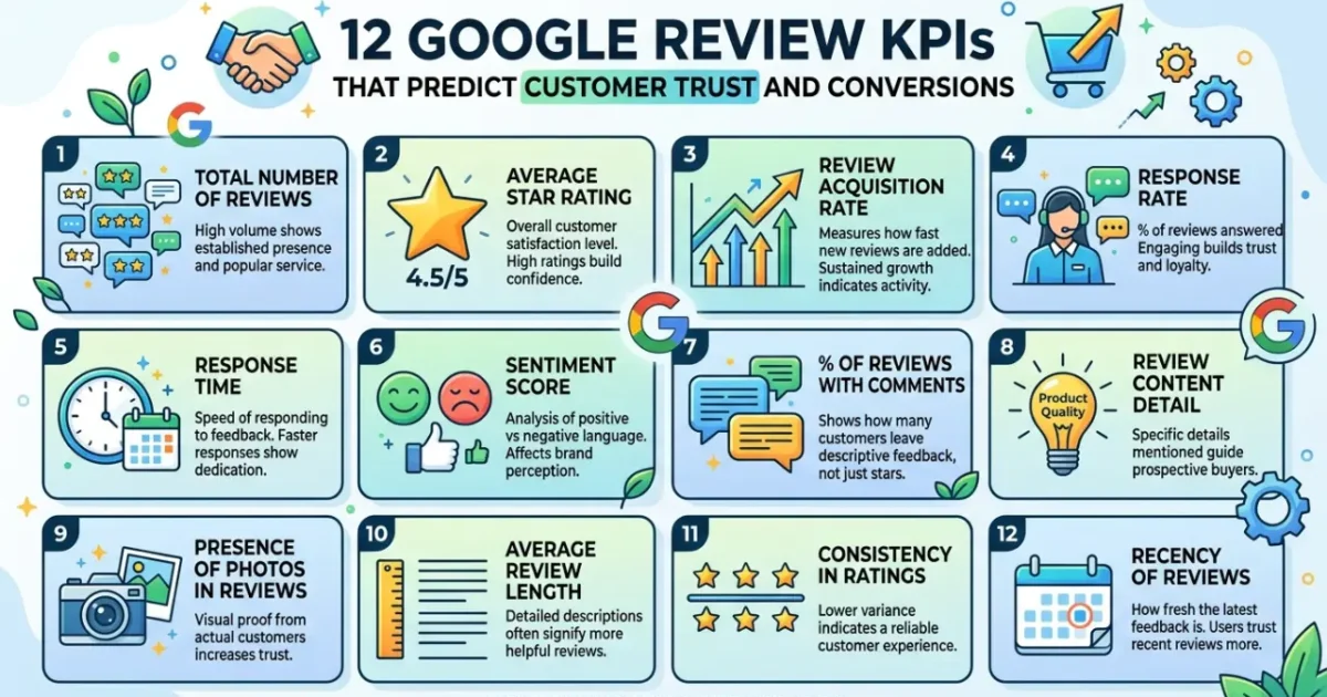 12 Google Review KPIs That Predict Customer Trust and Conversions