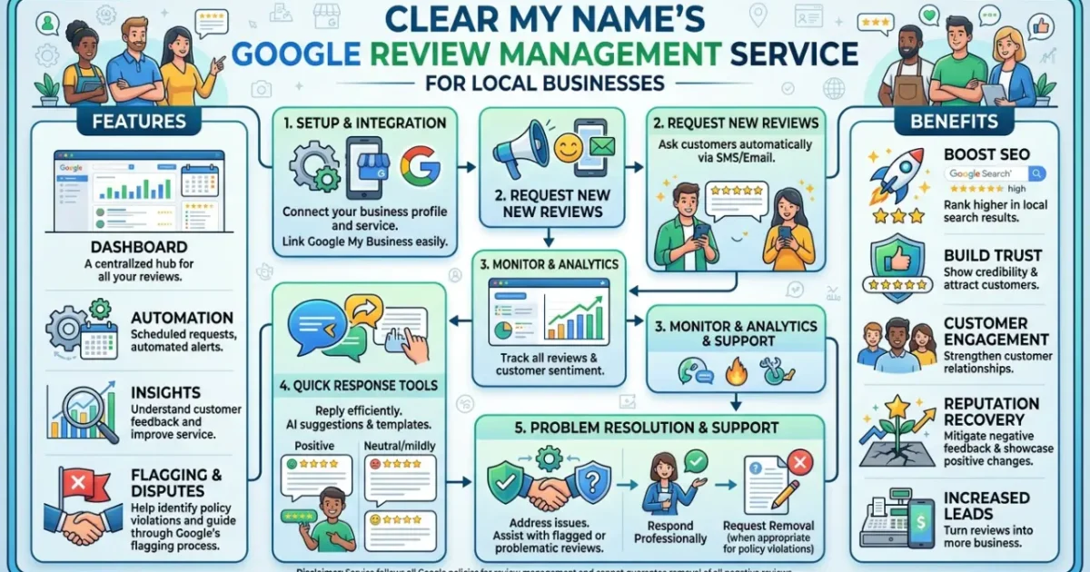 Clear My Name's Google Review Management Service for Local Businesses