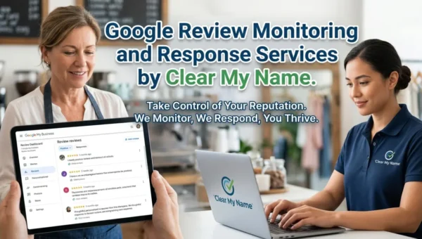 Google Review Monitoring and Response Services by Clear My Name