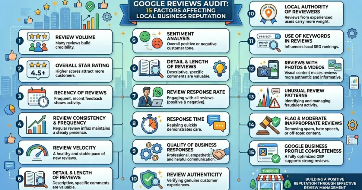 Google Reviews Audit: 15 Factors Affecting Local Business Reputation