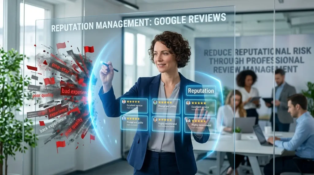 Why does professional Google Review management reduce reputational risk?