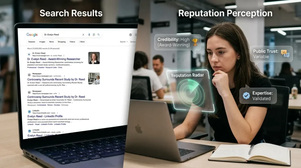 How Do Google Search Results Shape Reputation Perception?