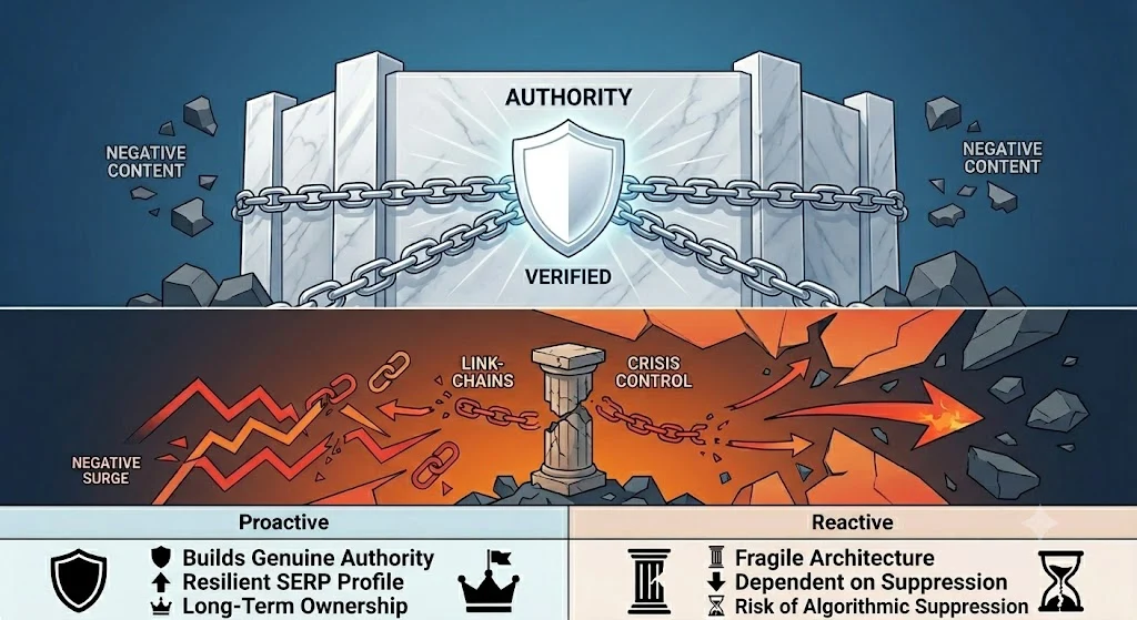 How Do Proactive Content Networks Compare to Reactive Crisis Management