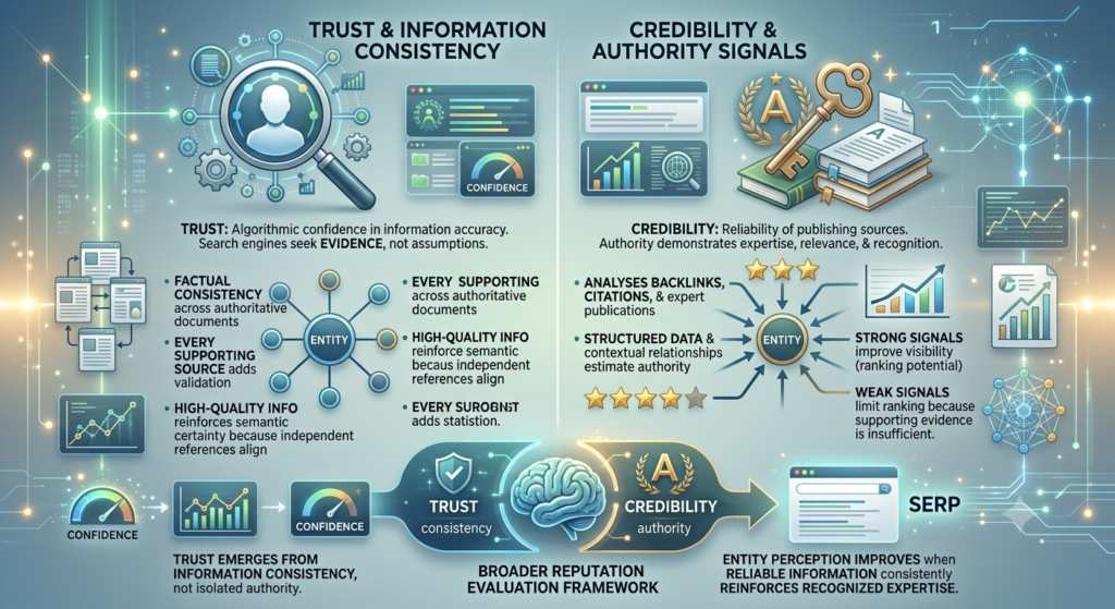 How Do Search Engines Interpret Trust and Credibility