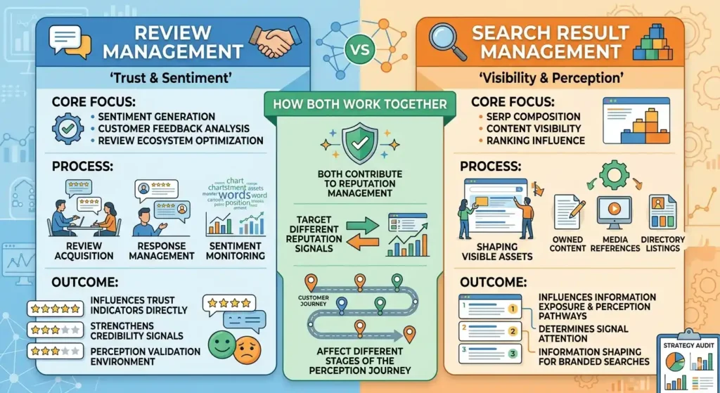 How Does Review Management Compare with Search Result Management