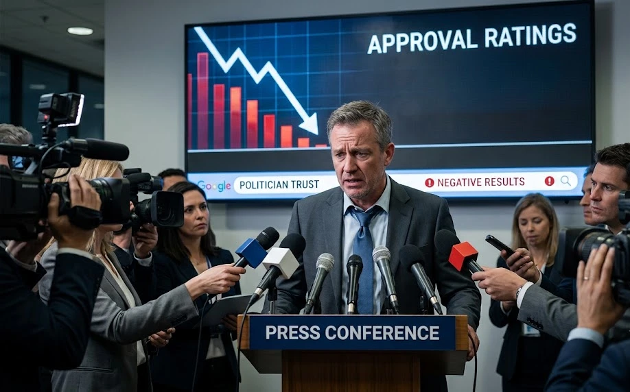How Negative News Coverage Impacts Political Trust and Approval Ratings