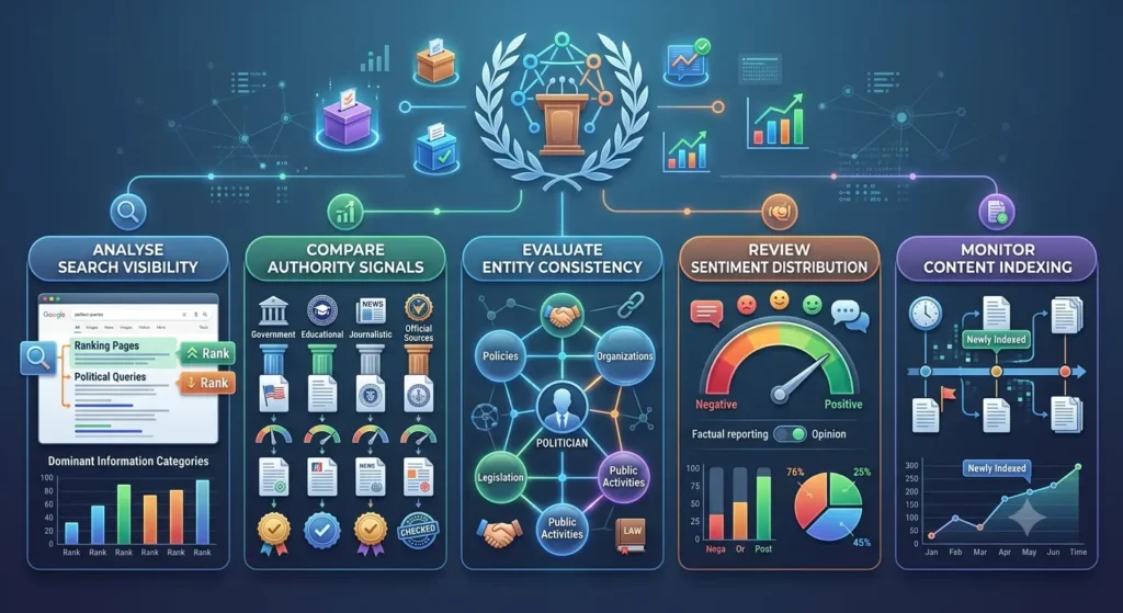 How can political reputation be evaluated across voter research platforms