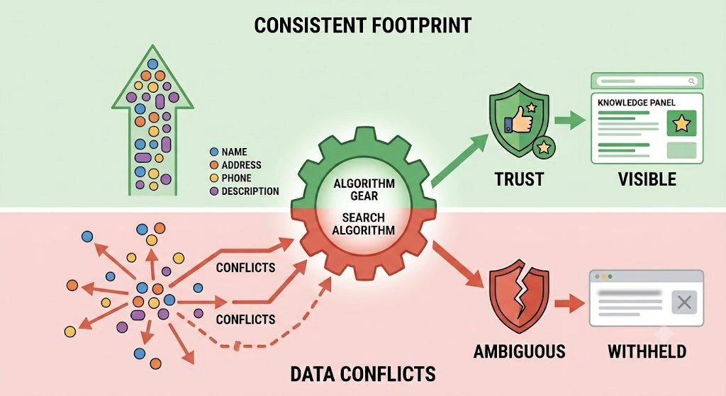 How does Digital Footprint Consistency Influence Algorithmic Trust