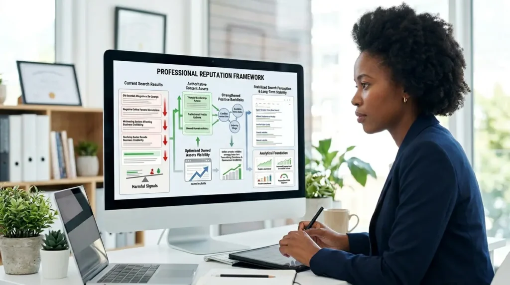 How does personal reputation management remove negative search results and stabilise perception