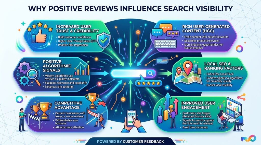 Why Do Positive Reviews Influence Search Visibility?