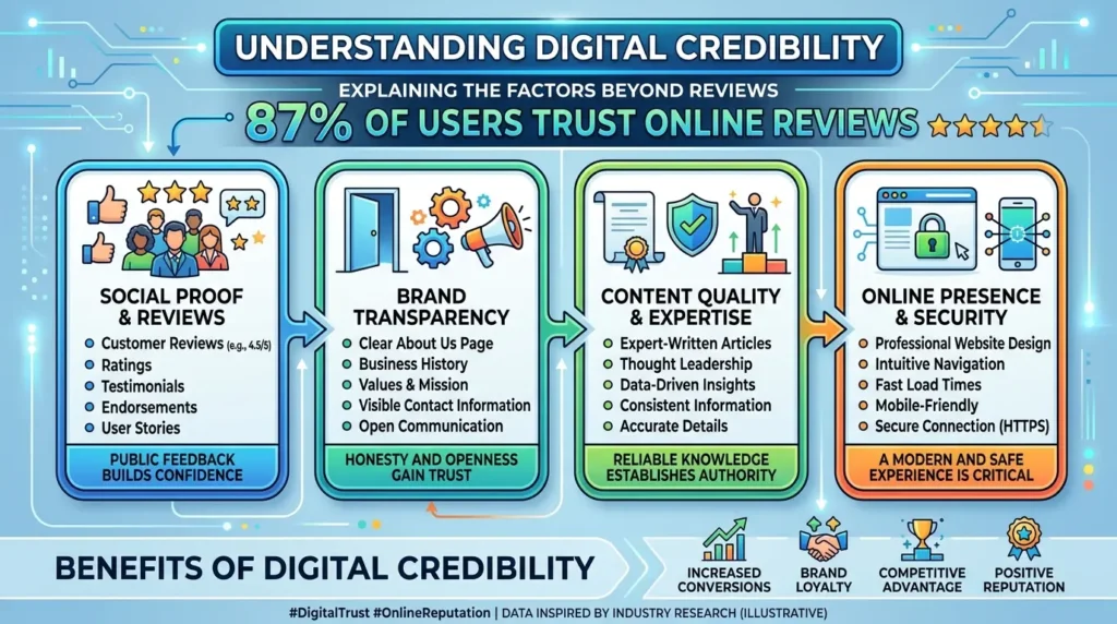 How Does the Statistic That 87% of Users Trust Online Reviews Explain Digital Credibility?