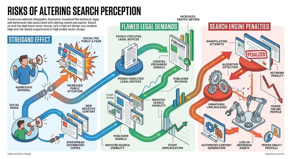 What Are the Risk Factors and Limitations Associated with Search Perception Alteration