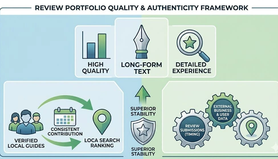 What Metric Frameworks Effectively Measure the Quality and Authenticity of a Review Portfolio