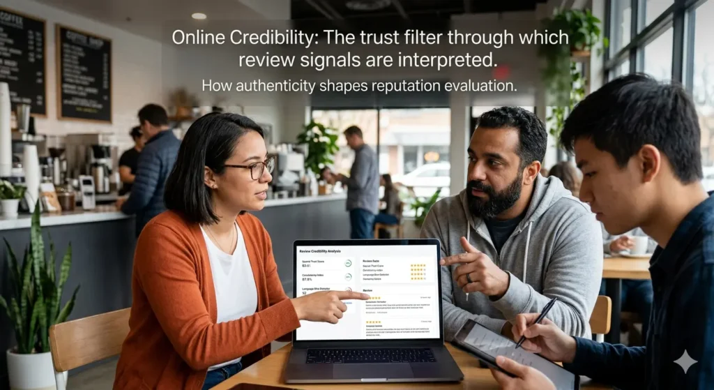 What Role Does Online Credibility Play in Review Interpretation