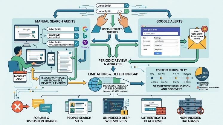 What mechanisms drive DIY monitoring detection in search ecosystems?
