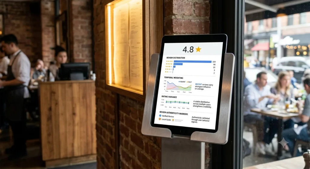 What signals determine Google rating performance