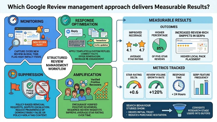 Which Google Review management approach delivers measurable results