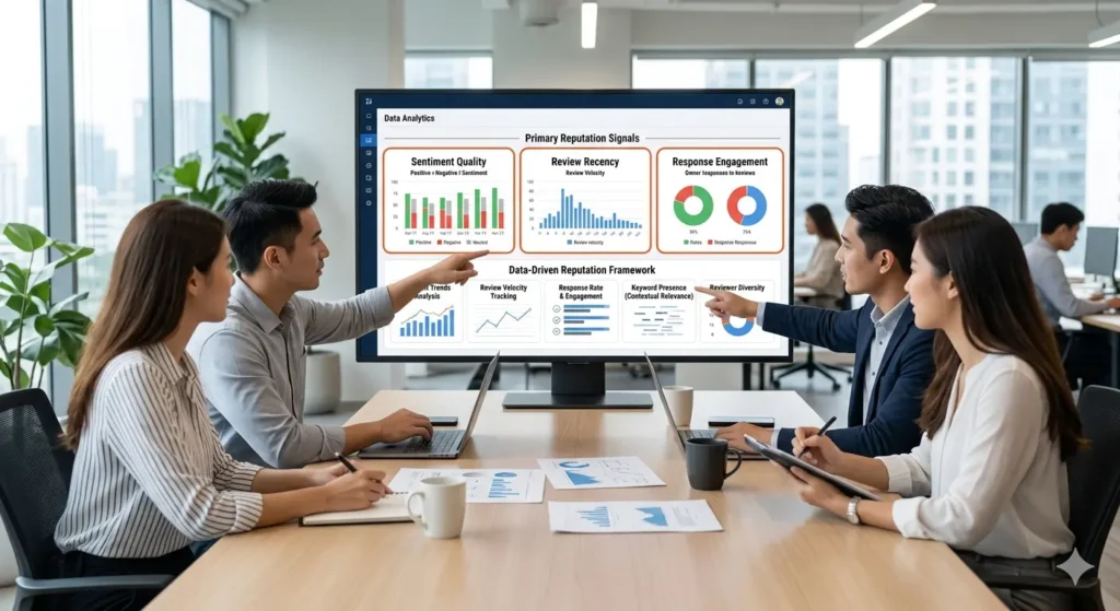 Which review metrics provide the strongest reputation signals in search ecosystems