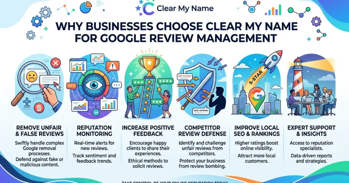 Why Businesses Choose Clear My Name for Google Review Management