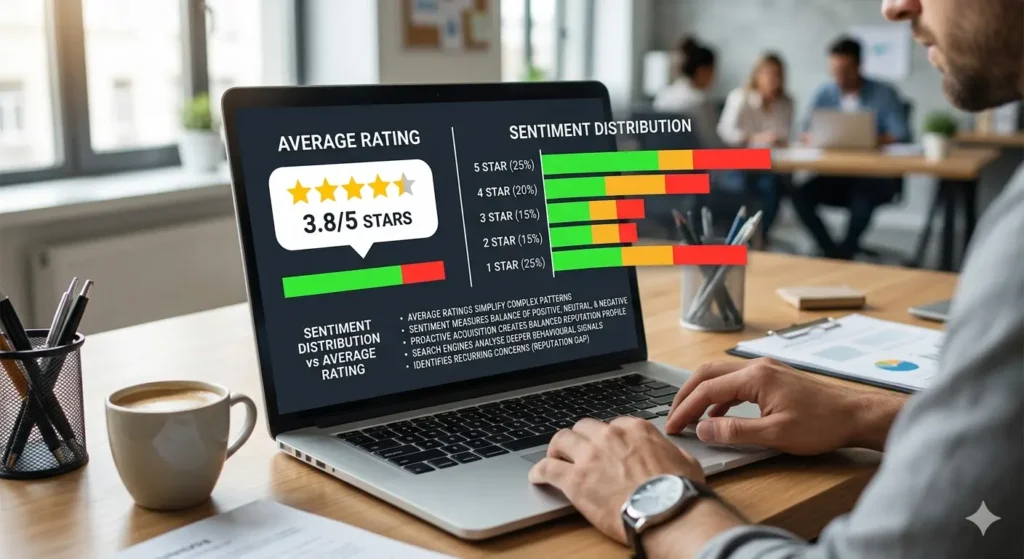 Why Does Review Sentiment Distribution Matter More Than Average Ratings