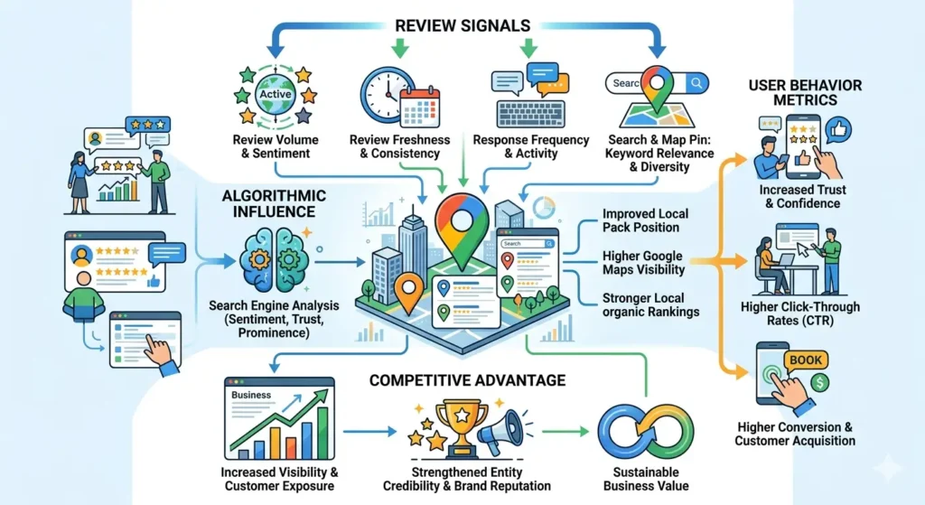Why does Google Review Management influence local search performance