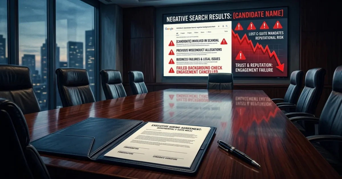 How Do Negative Search Results Cost Executive Search Firms C-Suite Mandates?