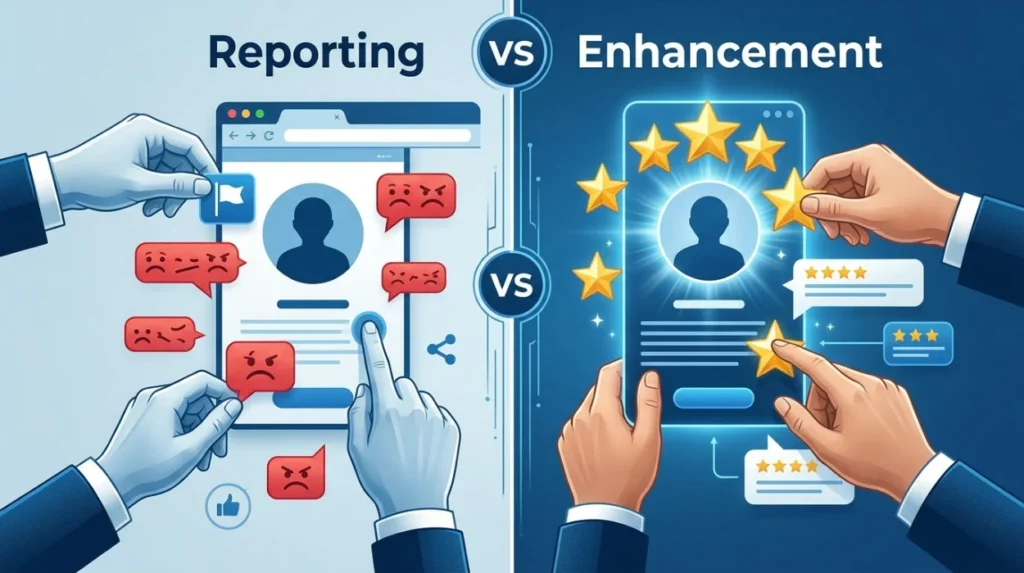 How Does Platform Reporting Compare with Reputation Enhancement