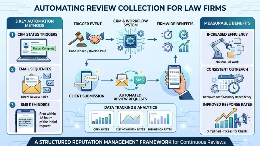 How can law firms automate the review collection process