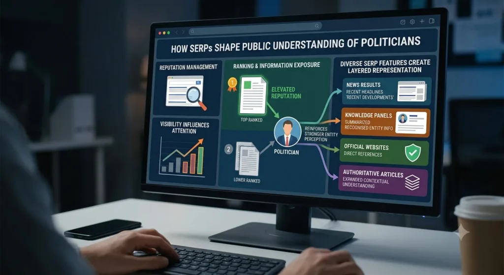 How do SERPs shape public understanding of politicians