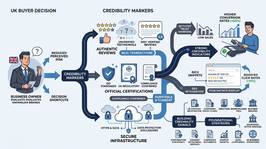 How do credibility signals influence buyer decisions