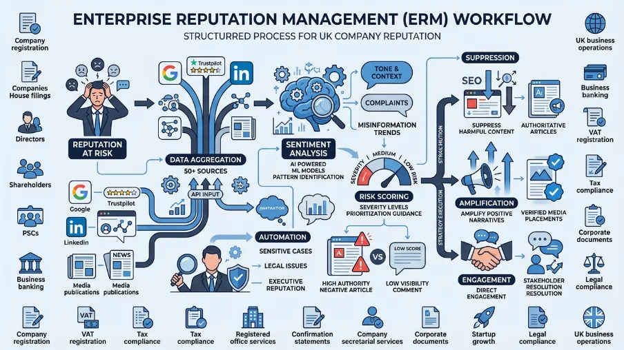 How do enterprise reputation management services work in practice