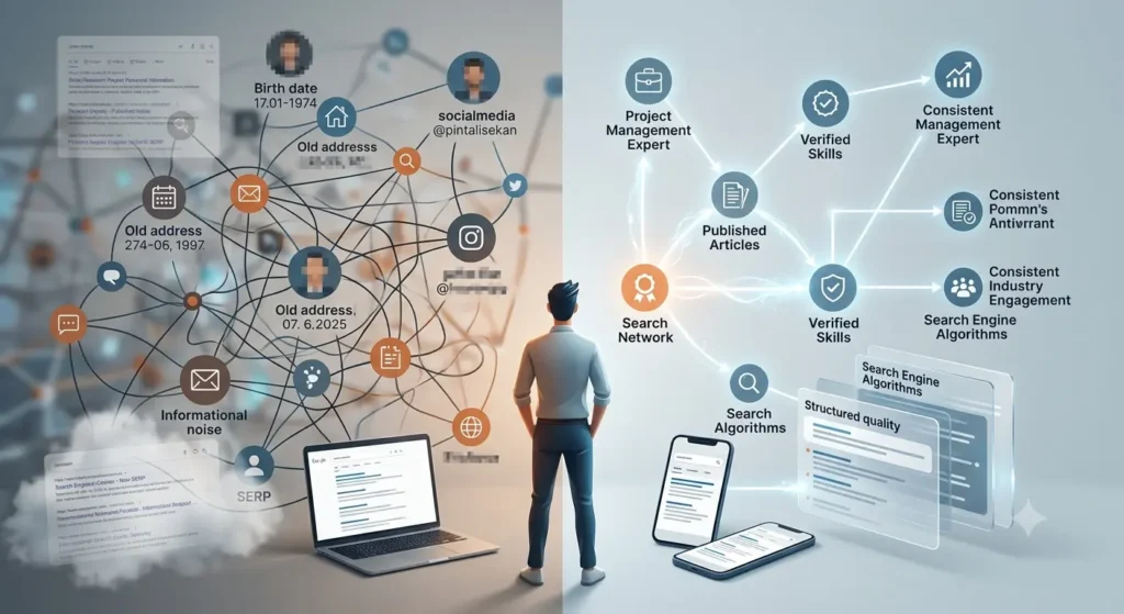 How does removing personal information affect online reputation