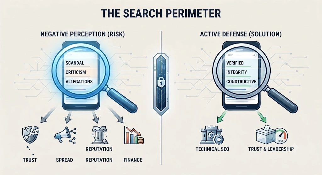 How does search perception influence voter behaviour and trust