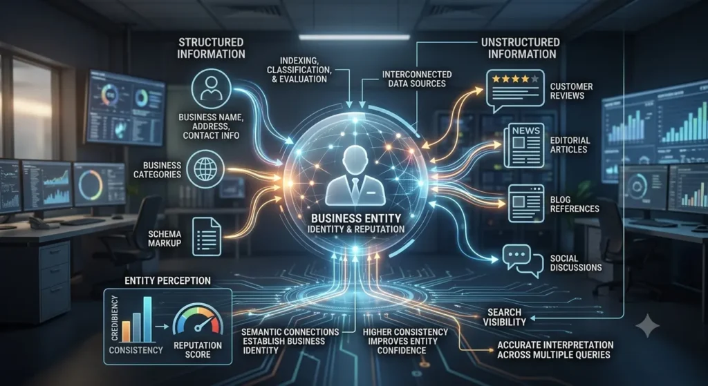 How is online reputation formed in search engines