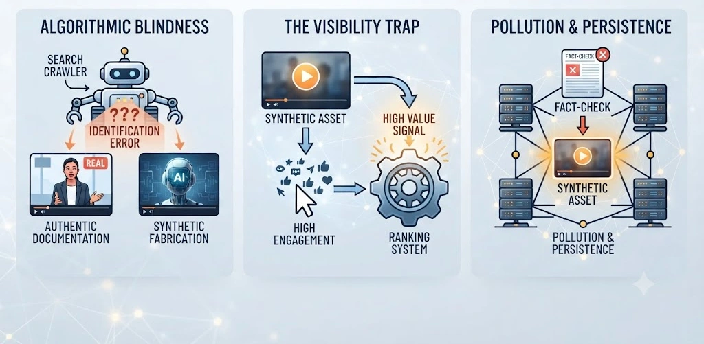 What Is the Risk of Synthetic Media Proliferation in Search Indexing Ecosystems