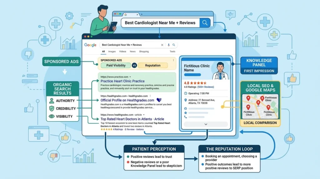 What Role Do Search Engine Results Pages (SERPs) Play in Healthcare Reputation?