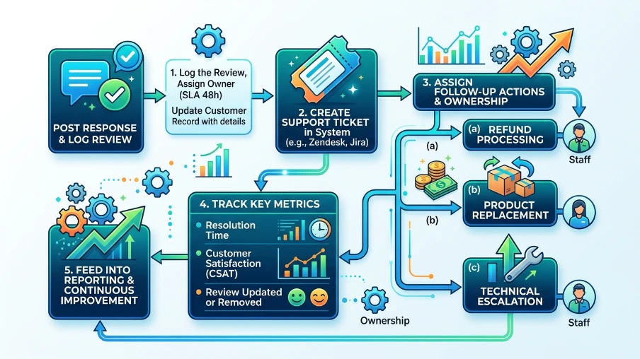 What internal process should teams follow after posting a response