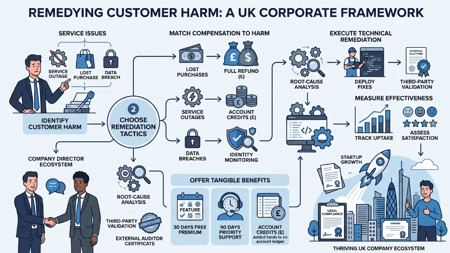 What remediation tactics repair customer harm