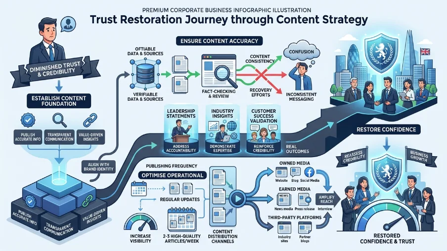 What role does content strategy play in rebuilding trust