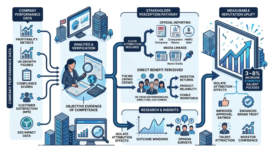 What role does performance data (policy outcomes) play in reputation