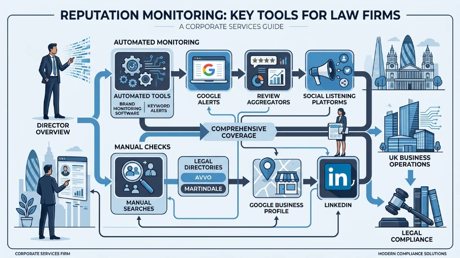 What tools do firms use to monitor reputation