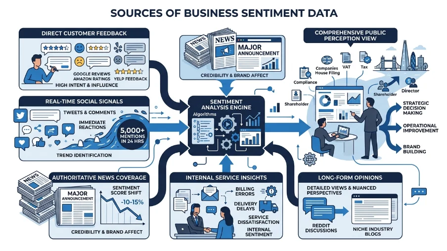 What types of data are analysed in sentiment analysis systems