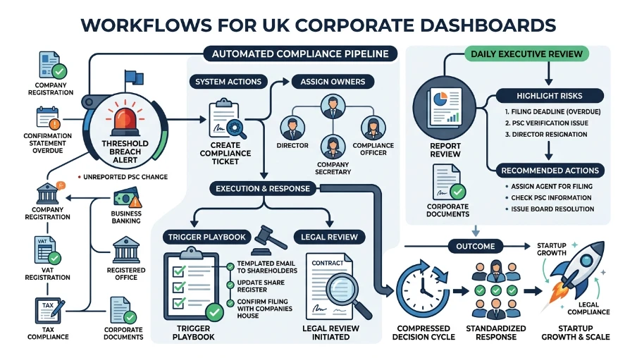 What workflows do dashboards enable for faster decisions