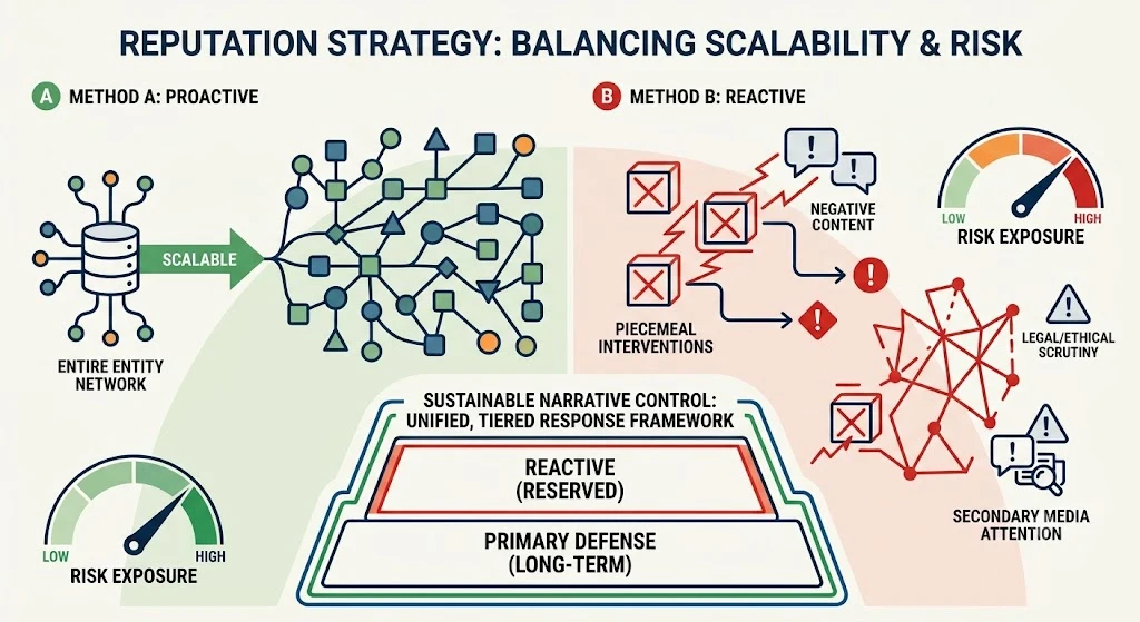 Which Method Best Balances Strategic Risk Exposure and Scalability
