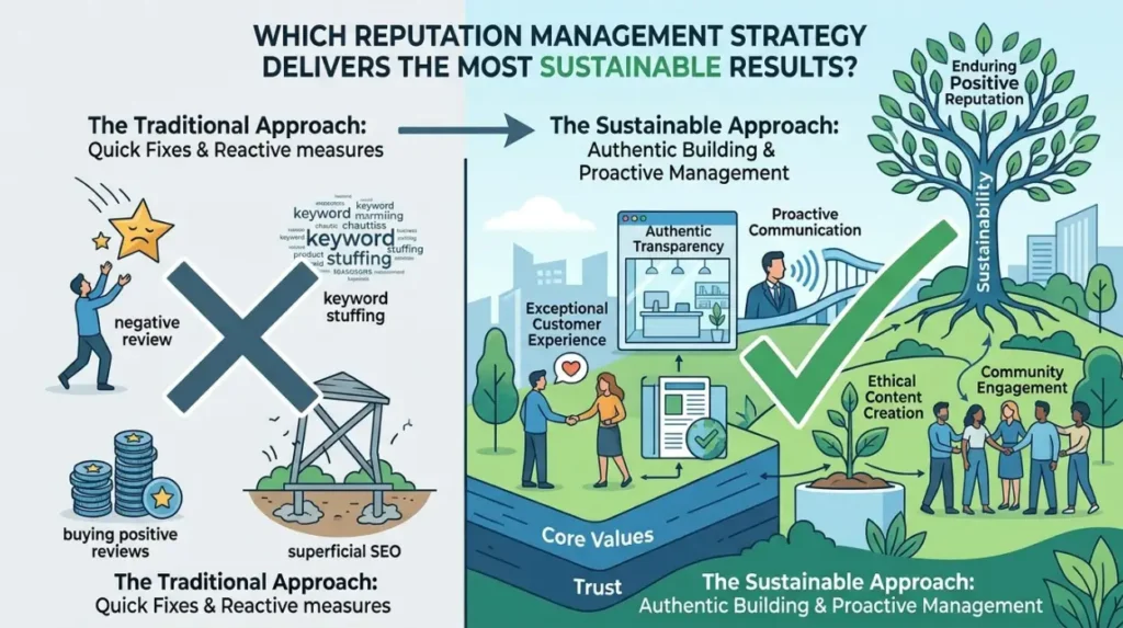 Which Reputation Management Strategy Delivers the Most Sustainable Results?