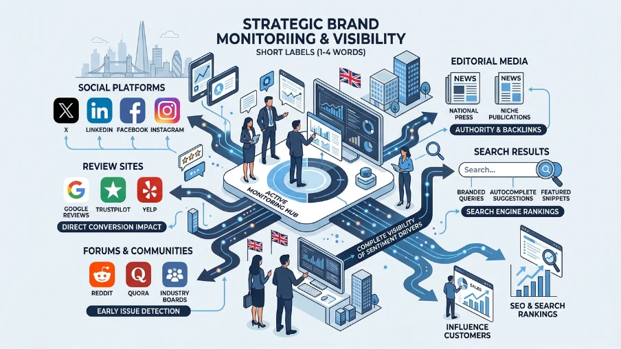 Which channels should you monitor for brand mentions