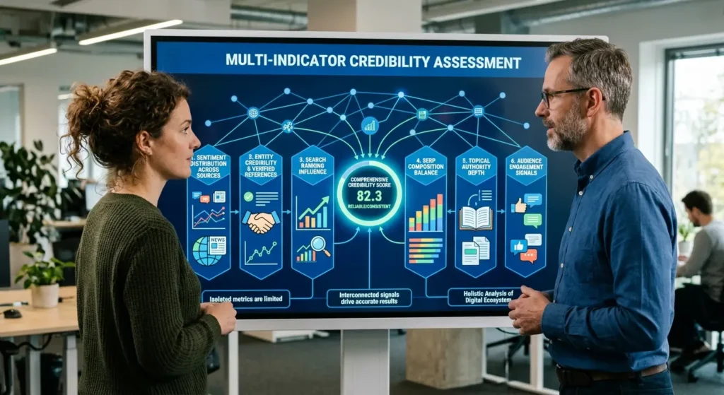 Which evaluation framework provides the most accurate credibility assessment