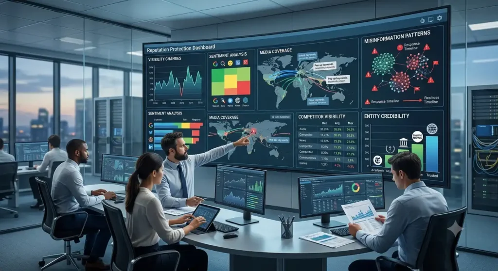 Which monitoring activities strengthen reputation protection