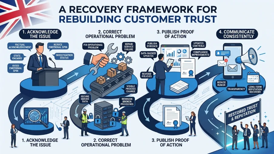 Which recovery steps rebuild trust