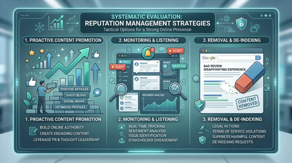 Which reputation management approaches are commonly evaluated?